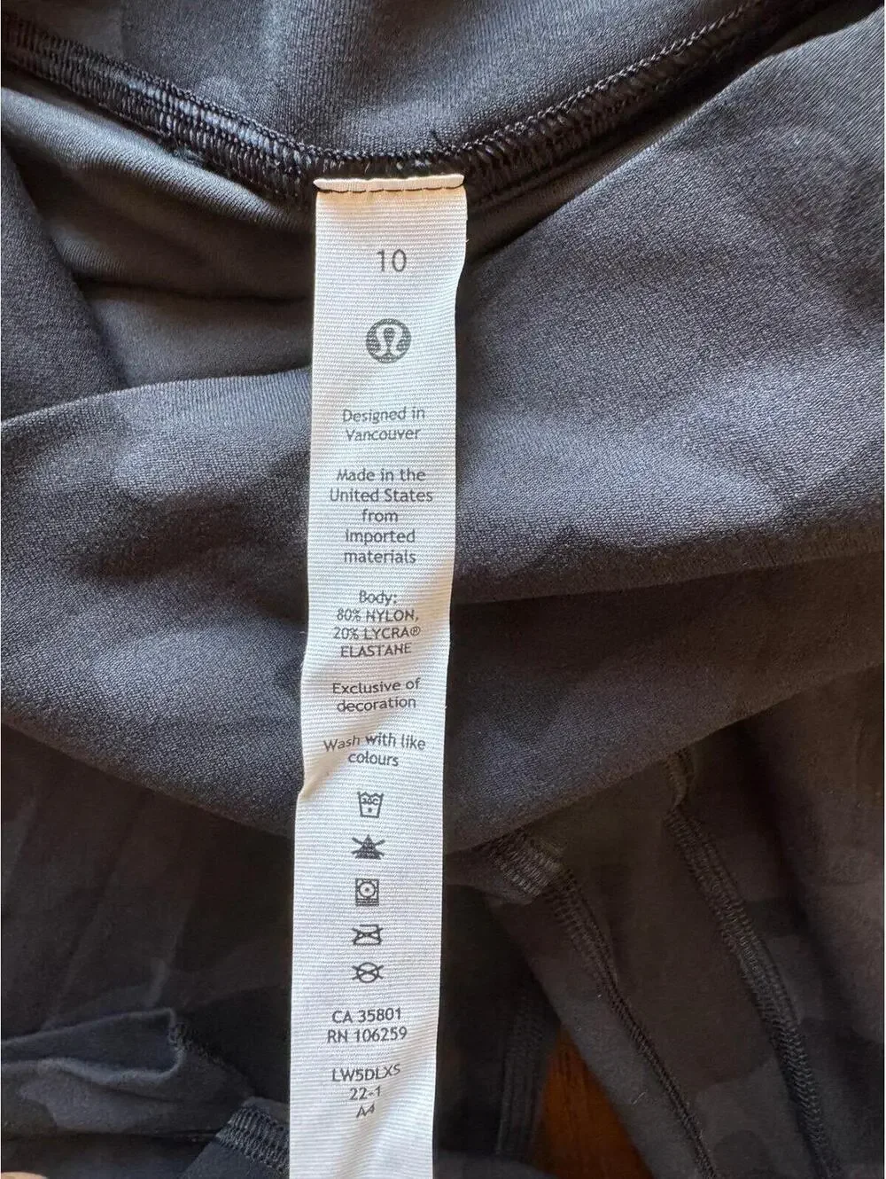 Lululemon Align High Rise 25” Heritage Camo Black Size 10 NWT